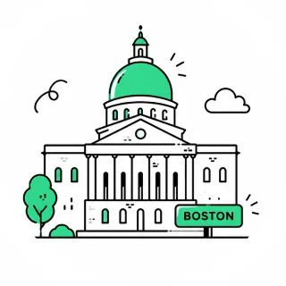 Boston skyline illustration