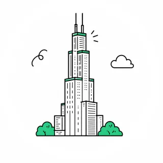 Chicago skyline illustration