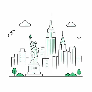 New York skyline illustration