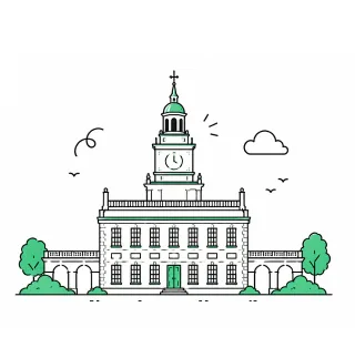 Philadelphia skyline illustration