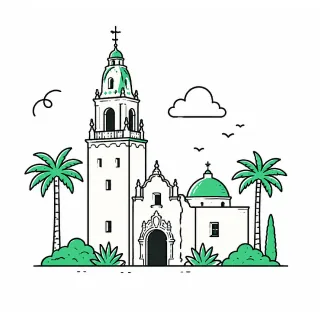 San Diego skyline illustration