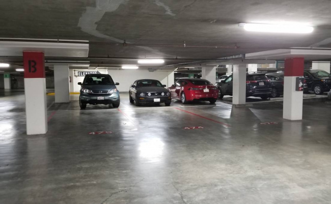 Indoor lot parking on West El Camino Real in Mountain View