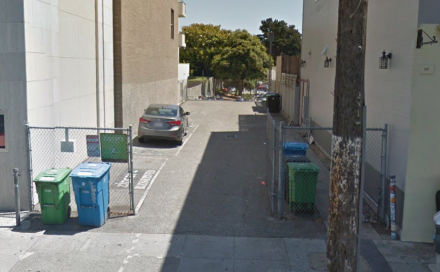  parking on Bosworth St in San Francisco