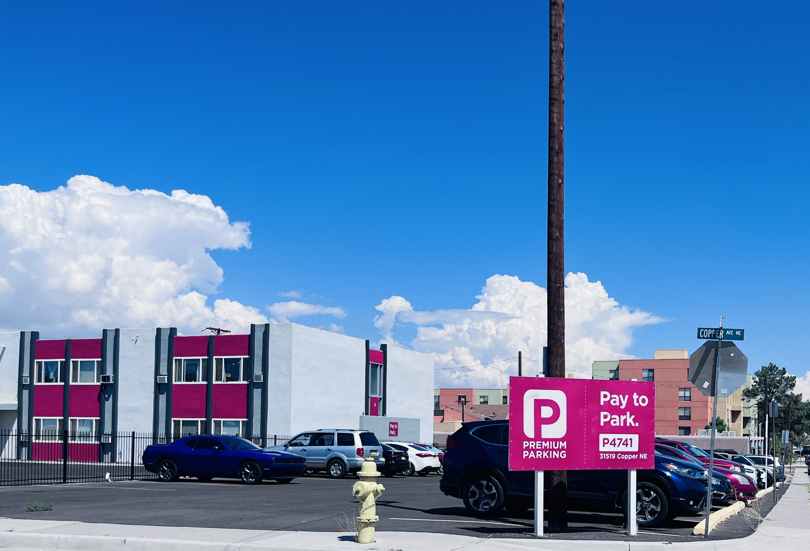  parking on Copper Ave NE in Albuquerque