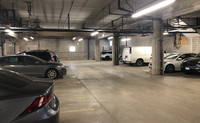 Garage parking on West Fulton Street in Chicago